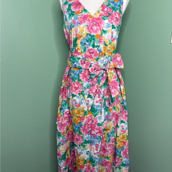 Anne Klein Dresses & Skirts - Anne Klein Pink Floral Midi Dress XS Summer Spring